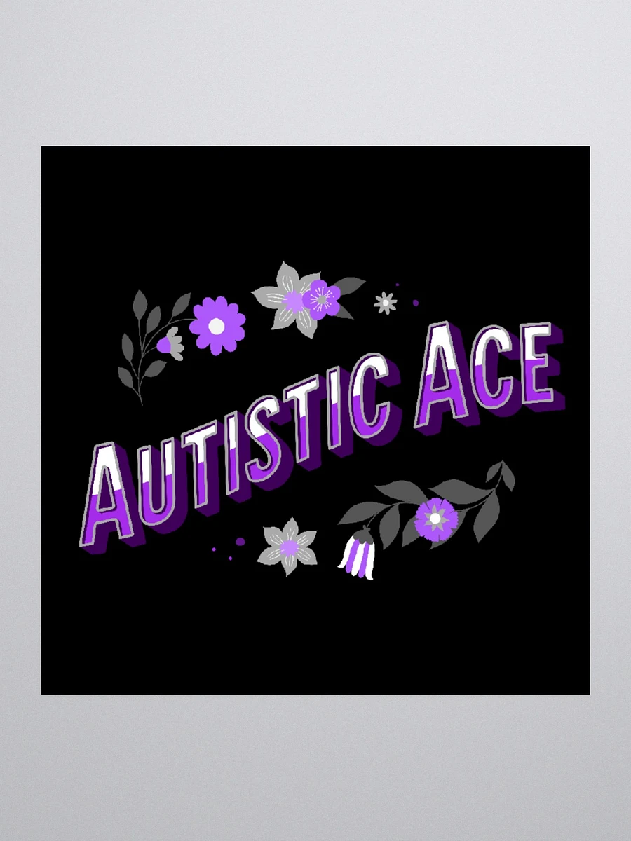 Floral Autistic Ace Sticker product image (2)