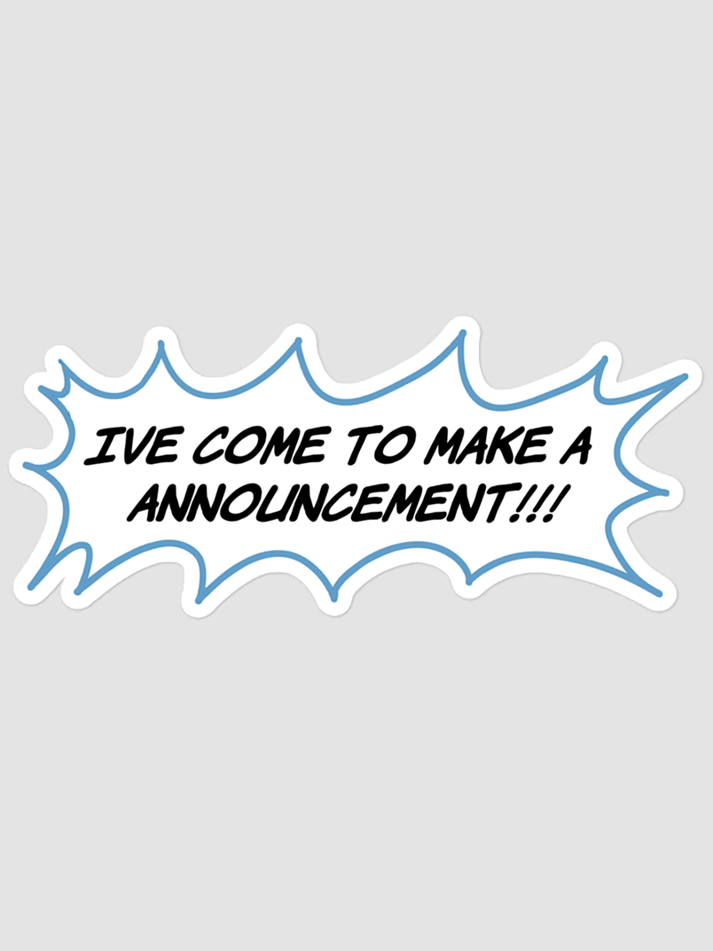 ANNOUNCEMENT STICKER product image (1)
