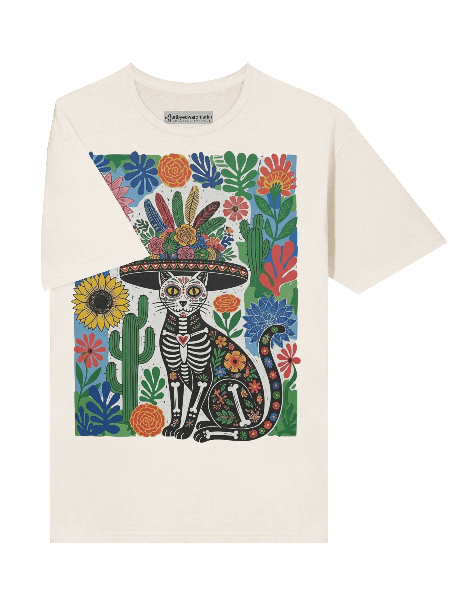 Cat Catrina Design T-Shirt product image (174)