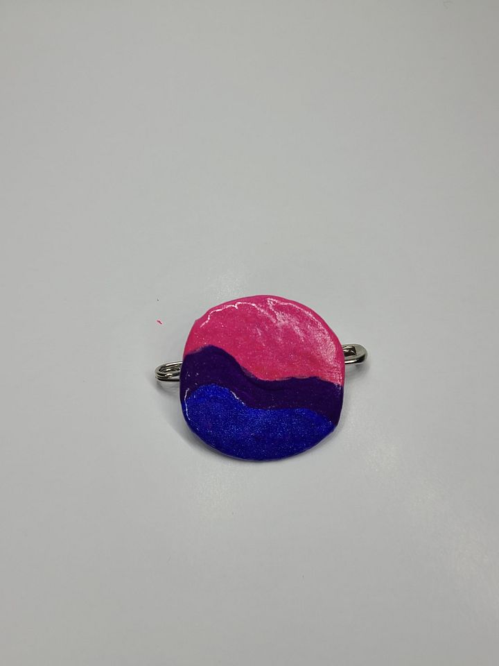 Bi Pride bottle cap pin product image (1)