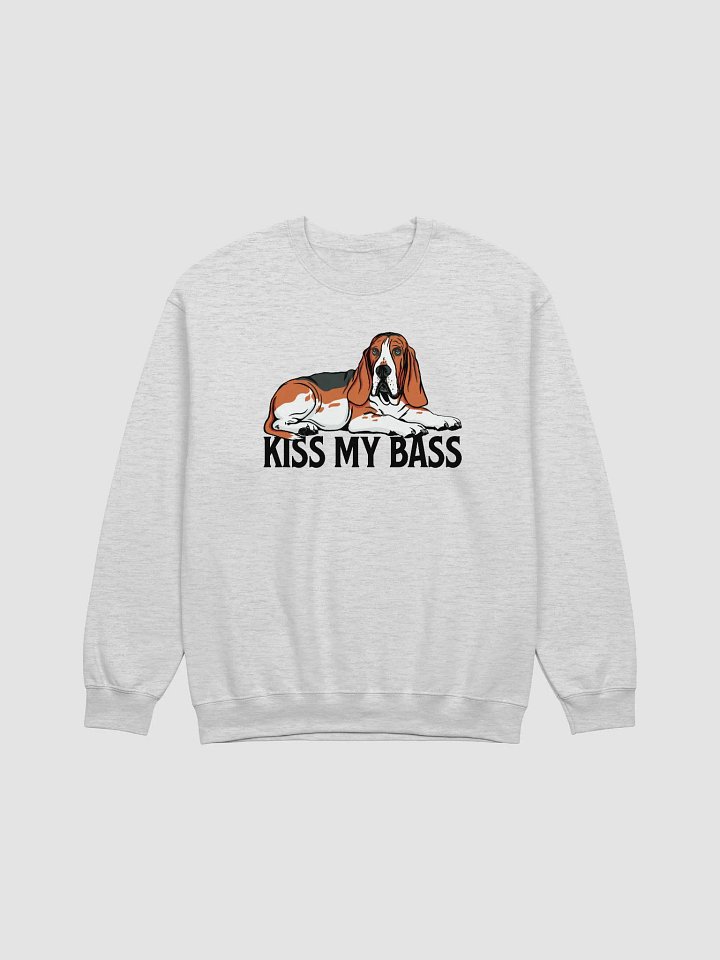 Kiss My Bass Sweatshirt | Funny Shirt for Basset Hound(Tricolor) Owners product image (1)