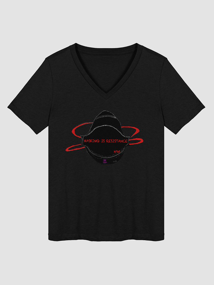 Masking Is Resistance Relaxed V-Neck Tee product image (5)