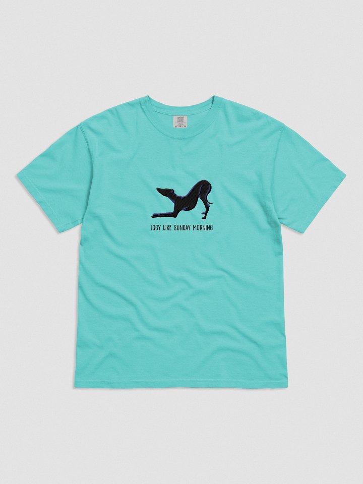 Iggy Like Sunday Morning T-Shirt(Embroidered) of an Italian Greyhound(Black) product image (31)