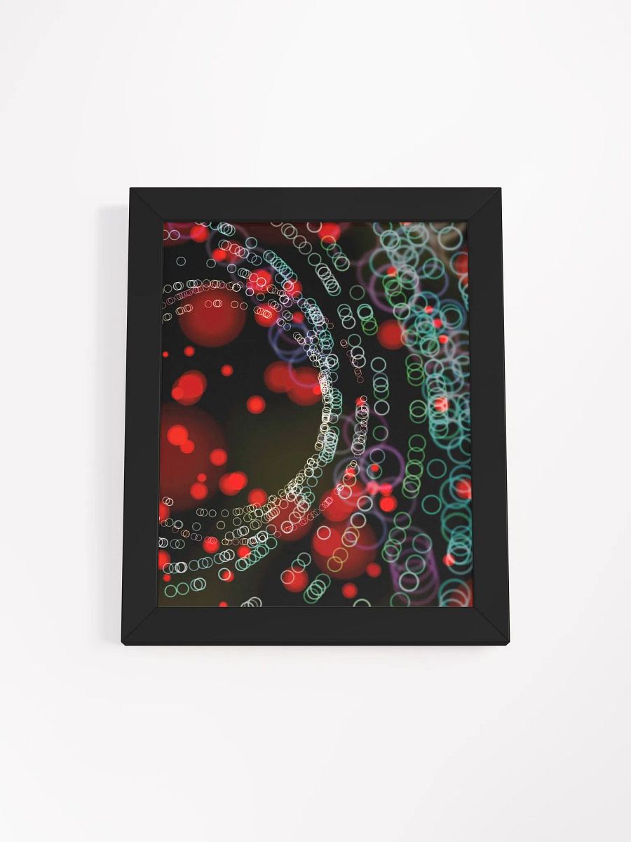 Green Red Blinking Bokeh Rings Framed Poster product image (10)