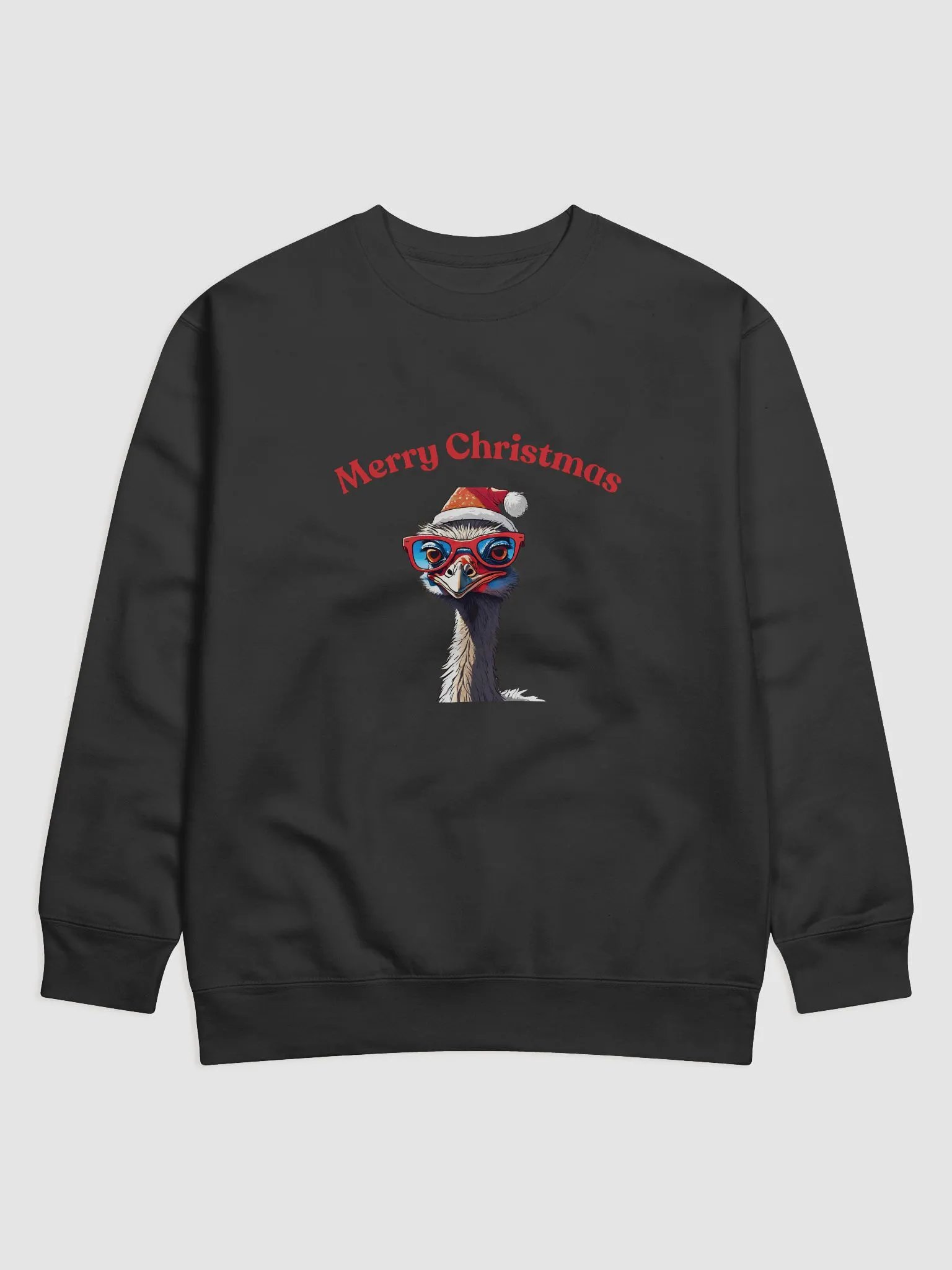 Festive Emu Merry Christmas Sweatshirt - Red product image (1)