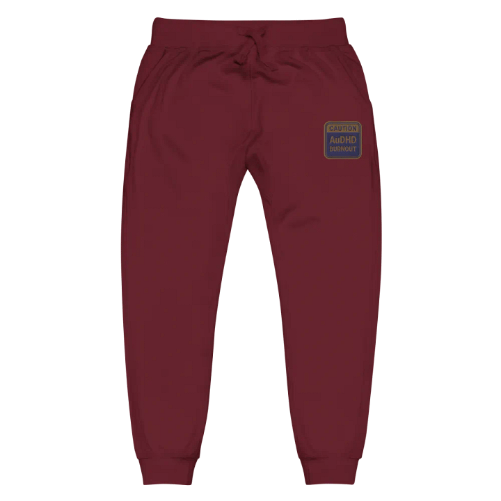 CAUTION: AuDHD BURNOUT (belle design) embroidered unisex joggers product image (4)
