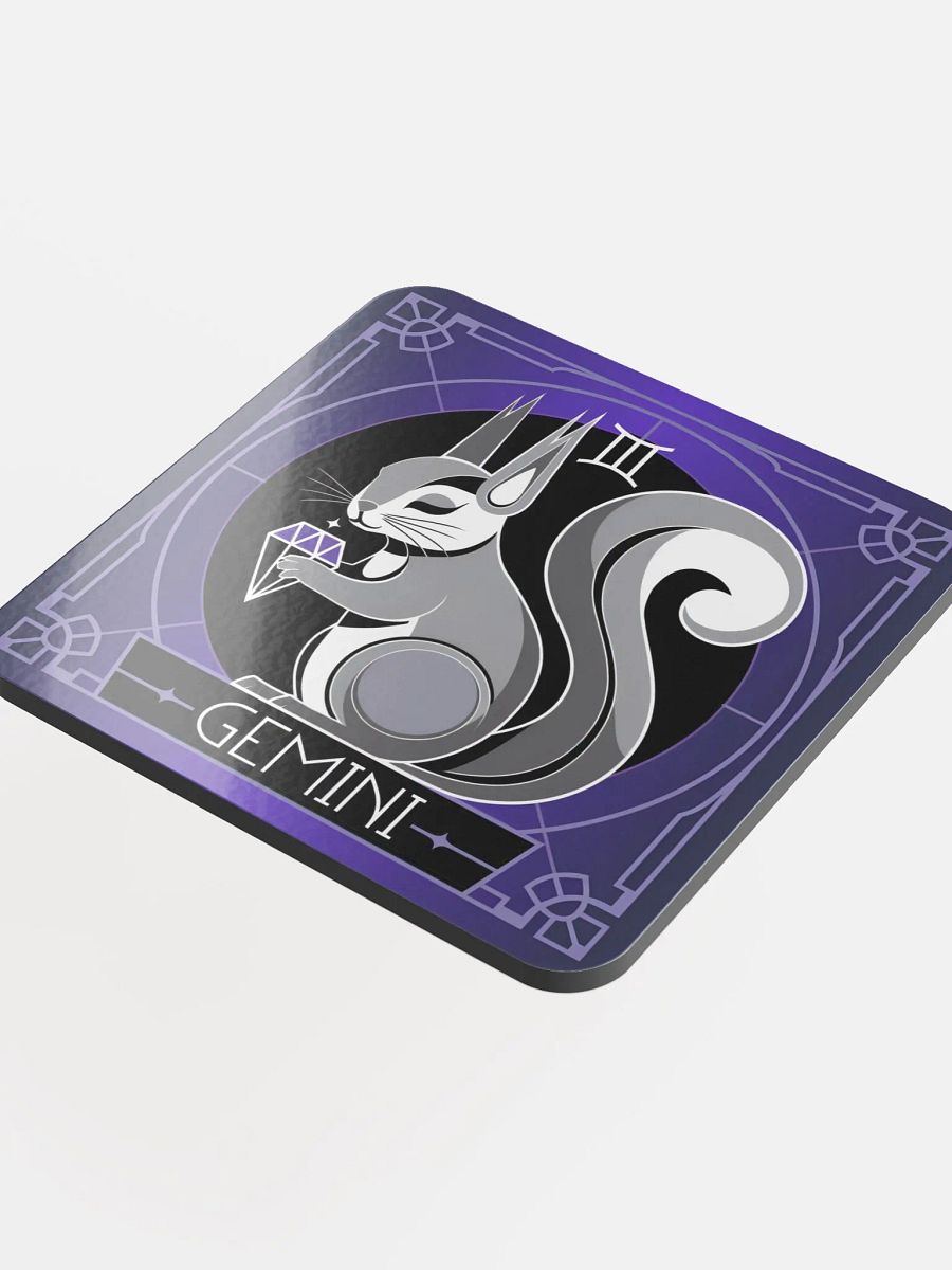Coaster or micro art piece: libra pooky with gem product image (4)