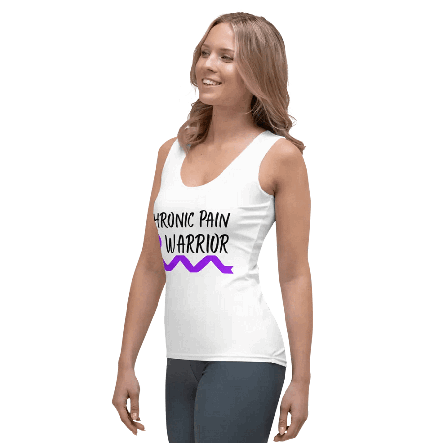 Chronic Pain Warrior Bottom Ribbon Tank Top (Women's) product image (4)