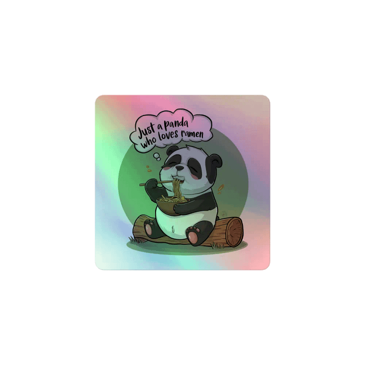 Panda Eating Ramen Sticker product image (1)