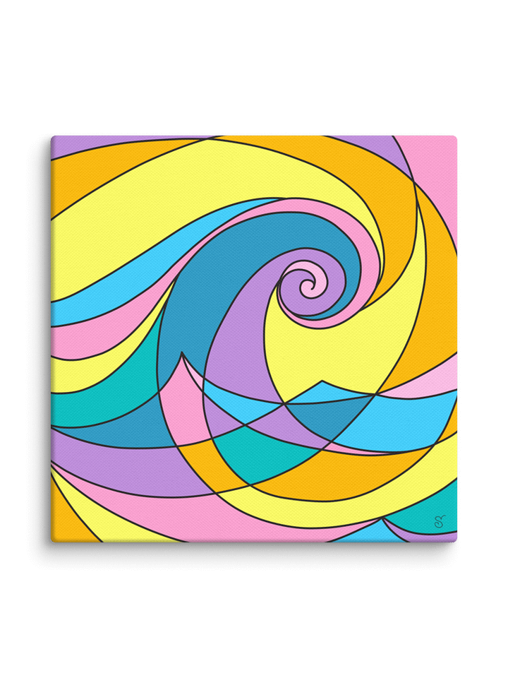 Spiral Spectrum Canvas - Abstract Square No. 4 product image (163)