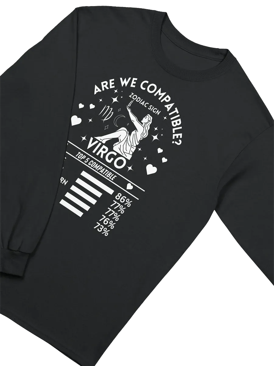 Virgo Zodiac Sign Romantic Compatibility - Gildan Ultra Cotton Unisex Long Sleeve T-Shirt - Dark Colors product image (3)