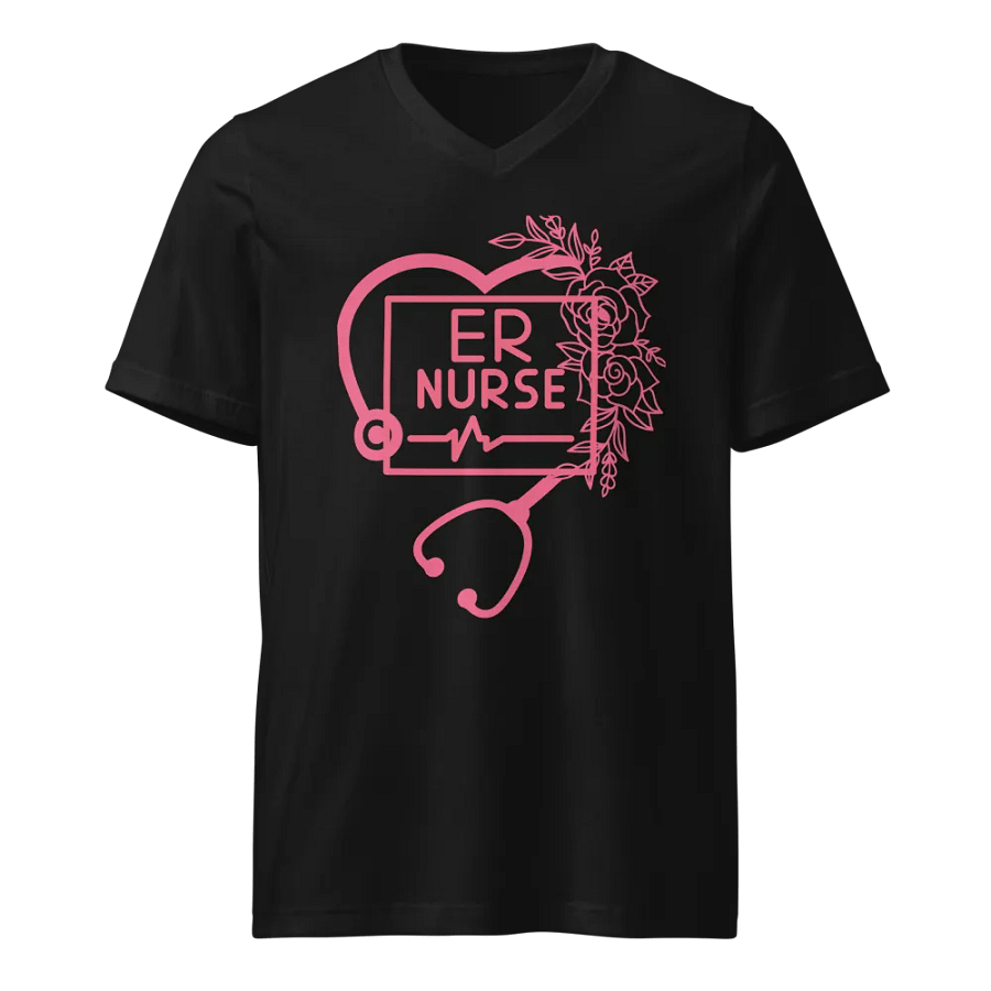 Heartfelt ER Nurse V-Neck Tee product image (1)