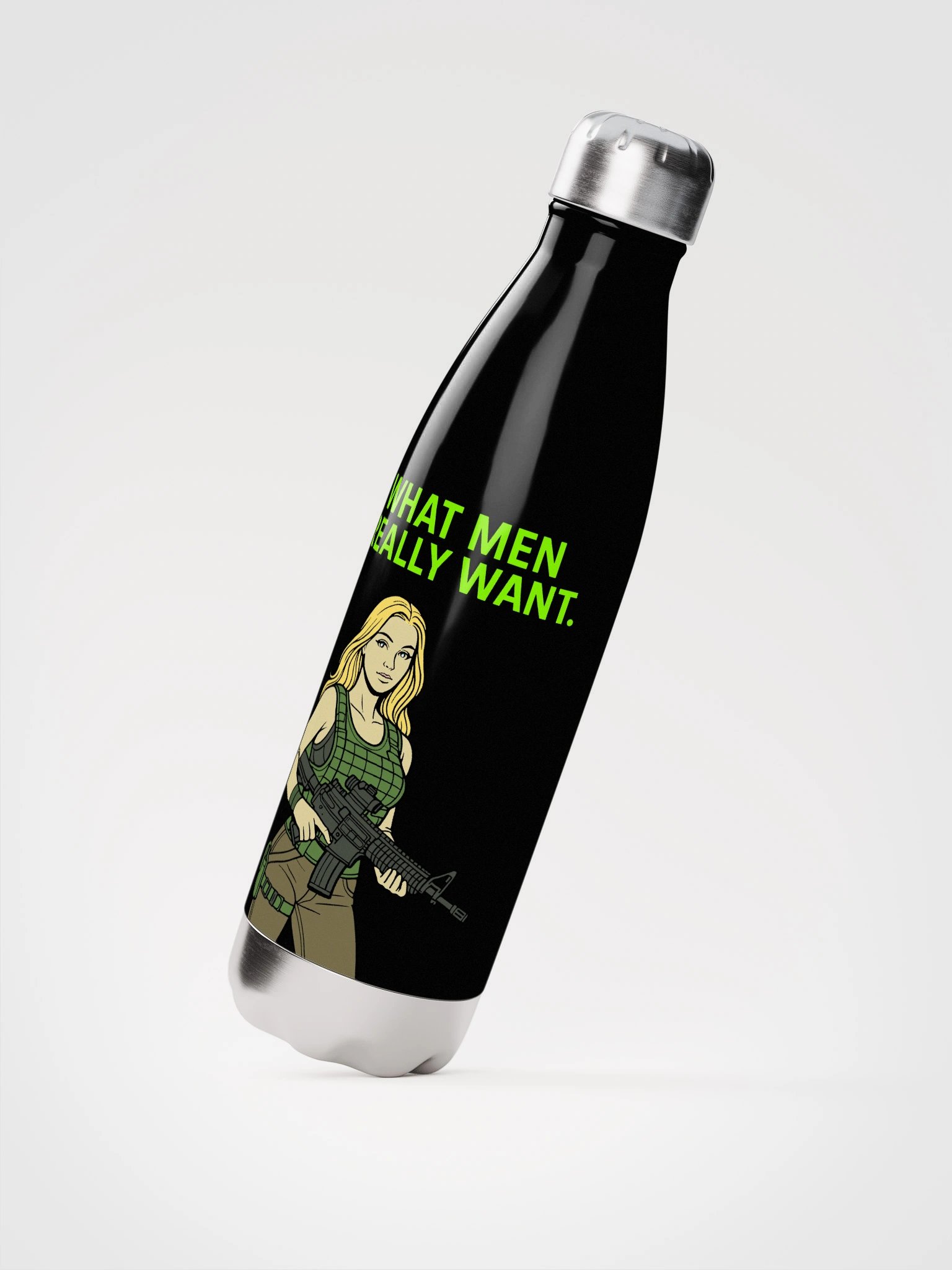 What men really want metal water bottle product image (2)