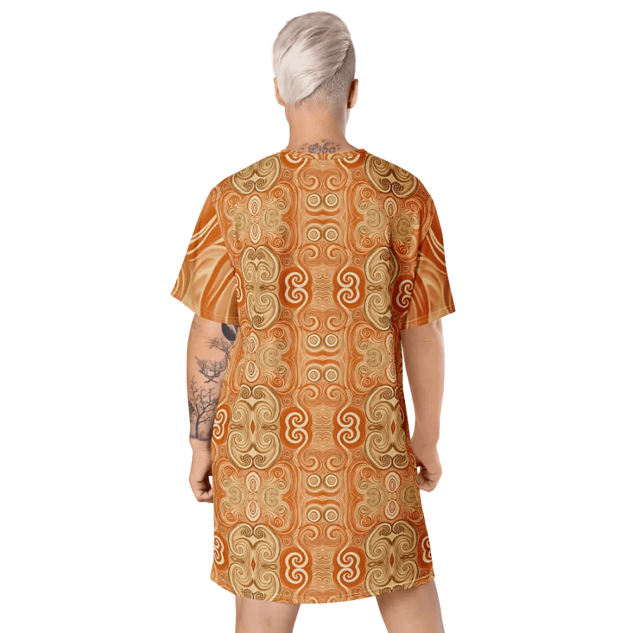 Funky Latte Liquid Tie-Dye T-shirt Dress product image (5)
