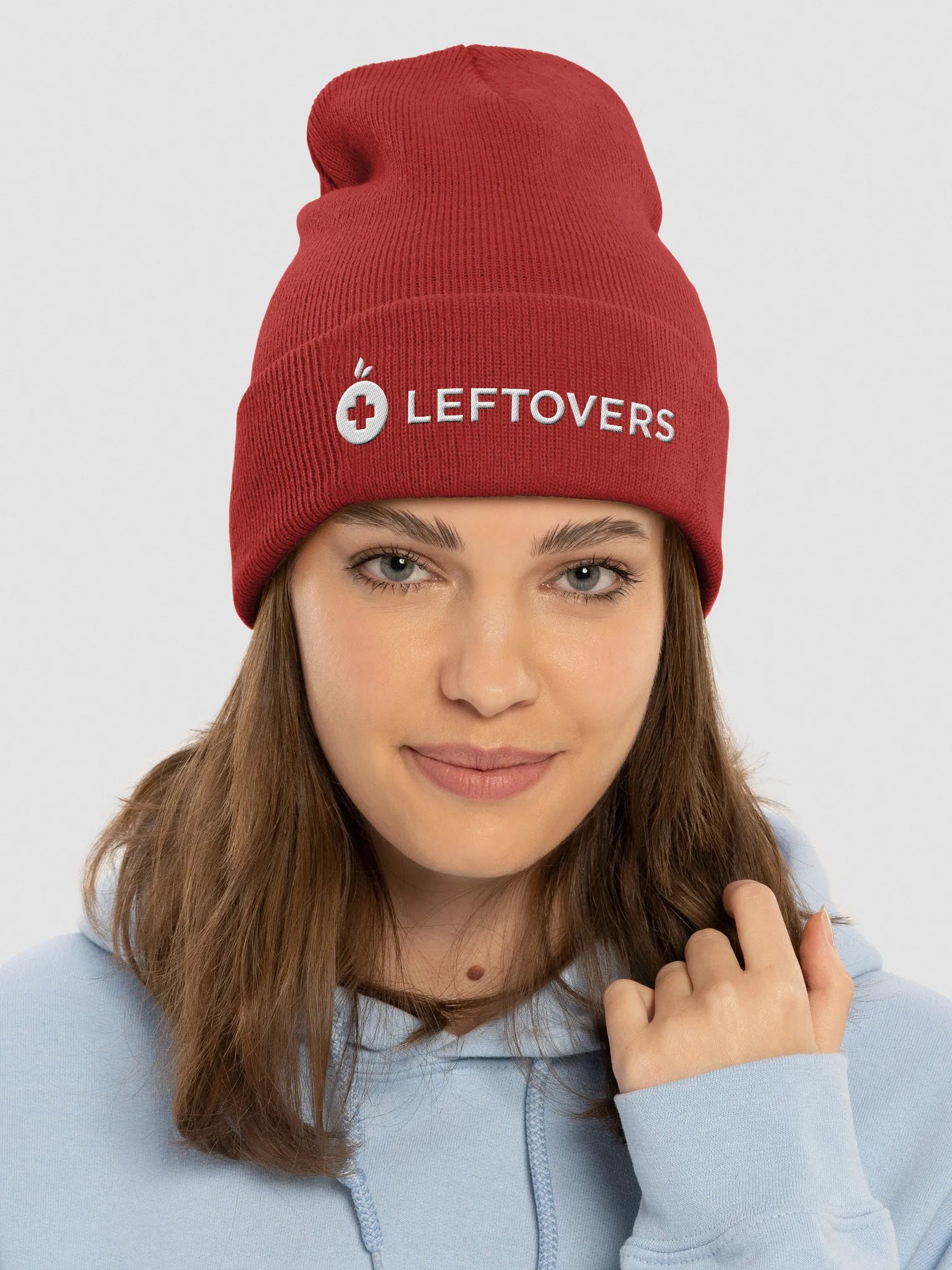 Leftovers Embroidered Beanie (Red) product image (3)