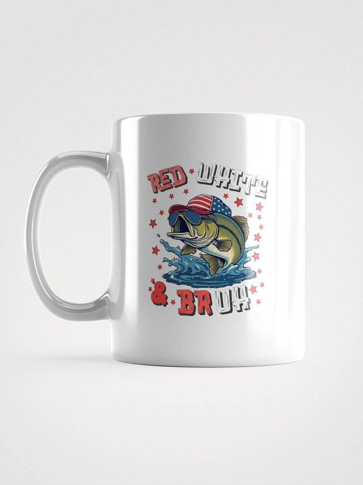 Red White And Bruh Fishing Patriotic Vibes Mug product image (1)