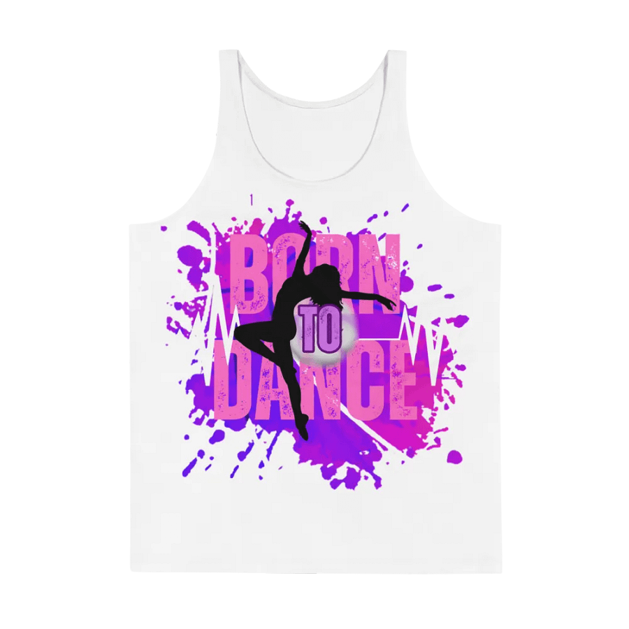Born to Dance Her Silhouette Energetic Vibes Full Print Tank product image (2)