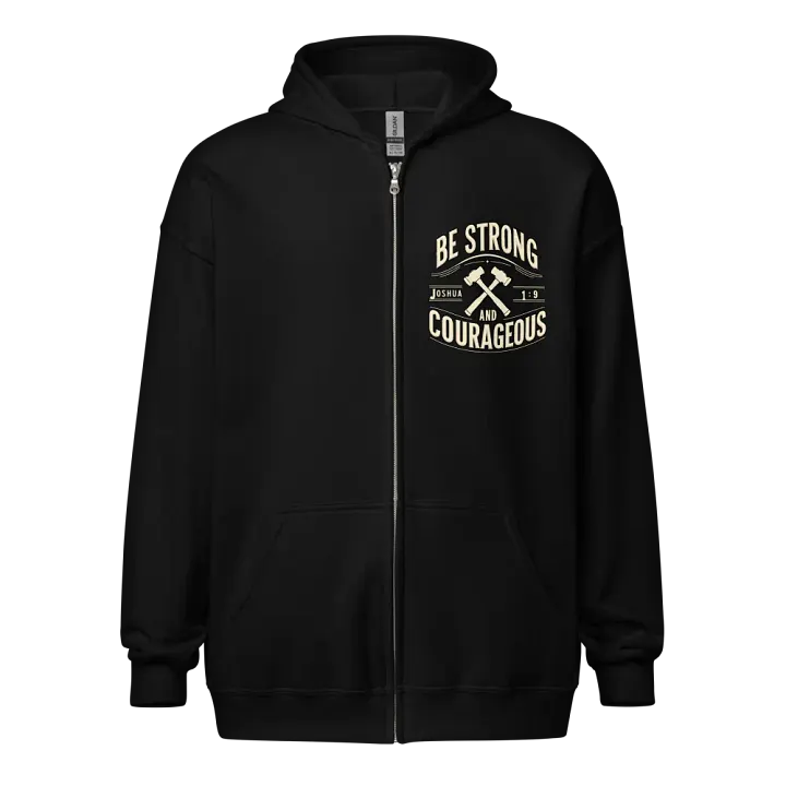 Be Strong and Courageous Zip Hoodie product image (1)