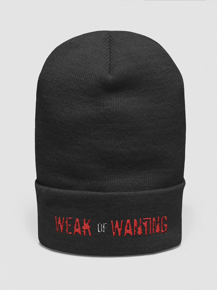 Weak Of Wanting Red Logo Cuffed Beanie product image (1)