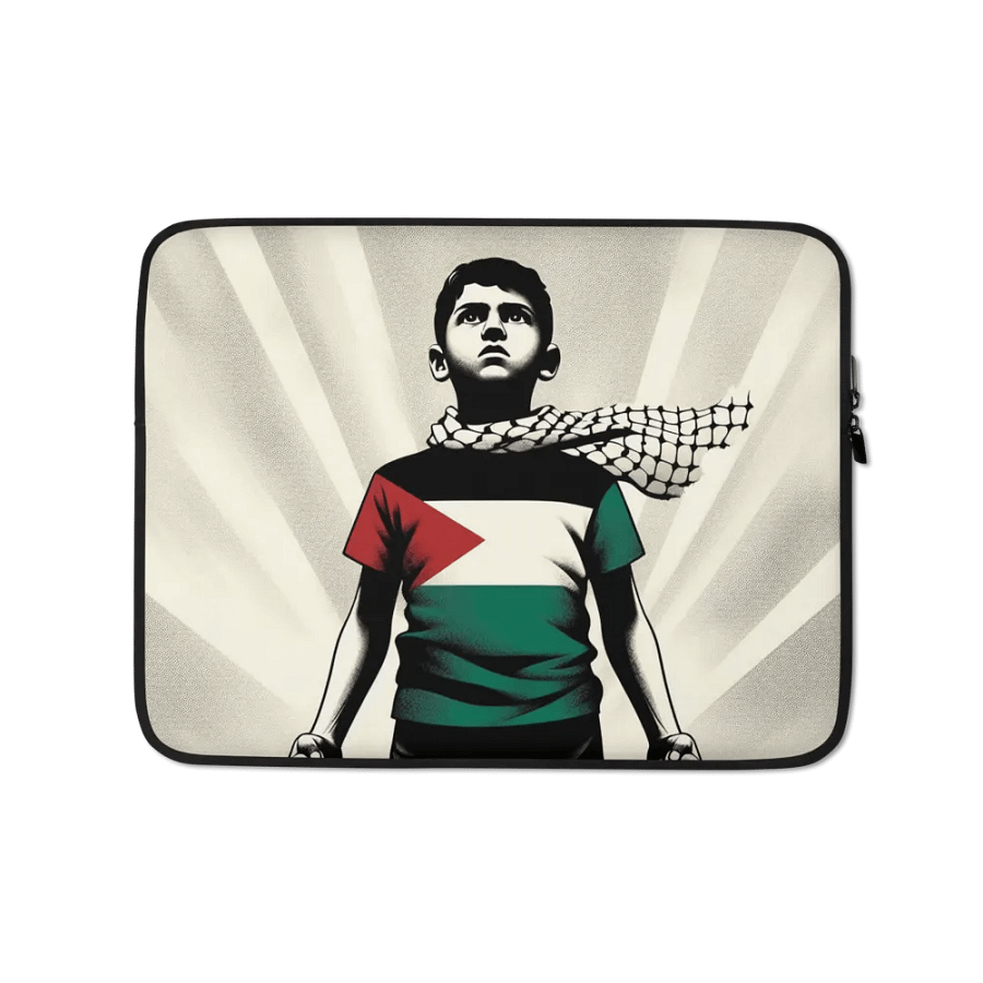 Freedom Fighter Laptop Sleeve | AI Design FREE PALESTINA product image (1)