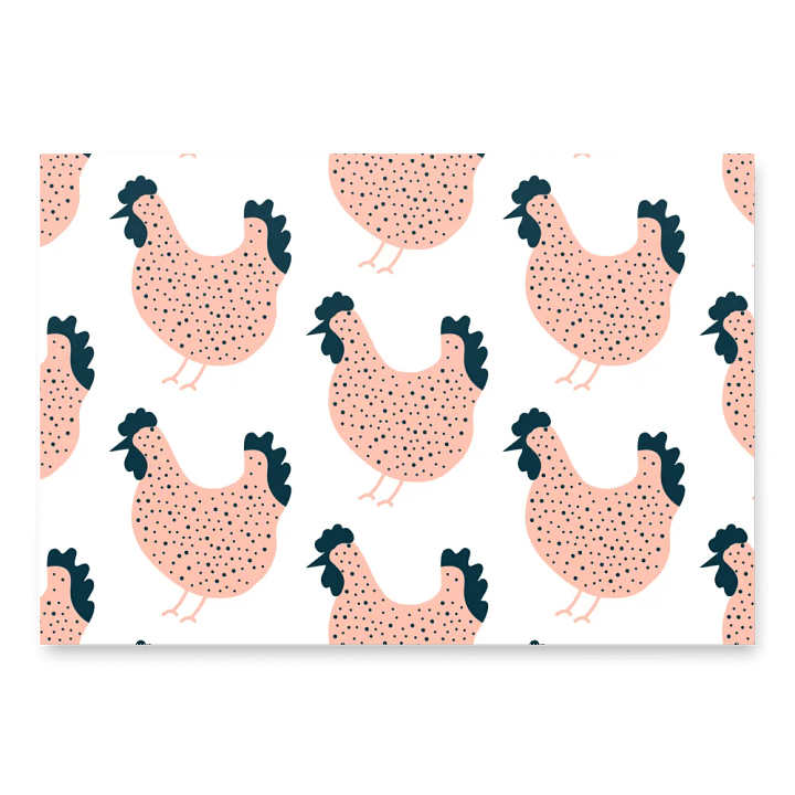 Pink Chicken Wrapping Paper product image (1)