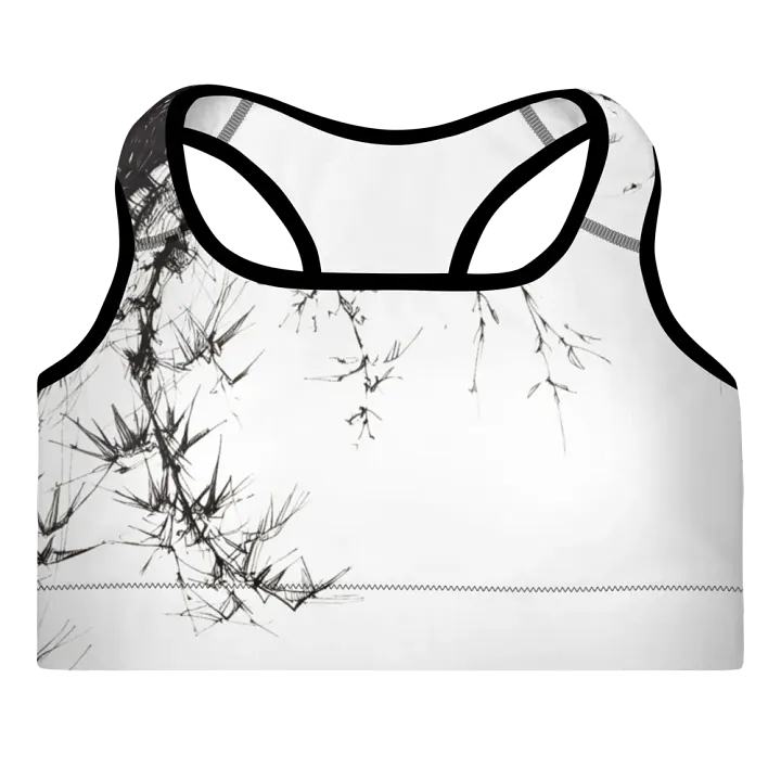 Bamboo Print Padded Sports Bra product image (1)