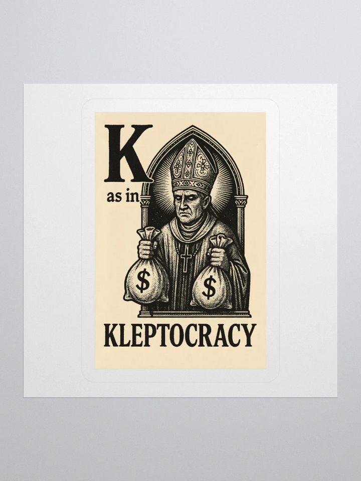 K as in kleptocracy sticker product image (2)