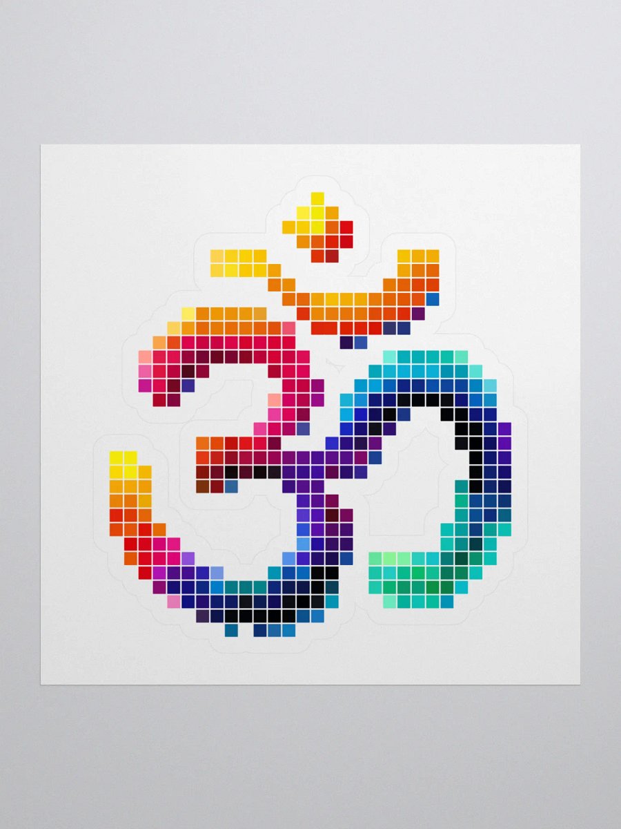Pixelated Cosmic Frequencies Kiss Cut Stickers product image (1)