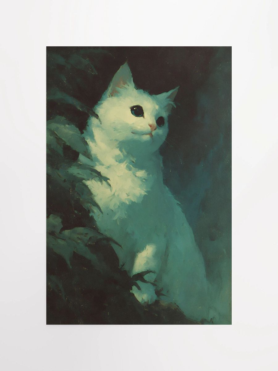 Mystical White Cat Matte Poster product image (8)