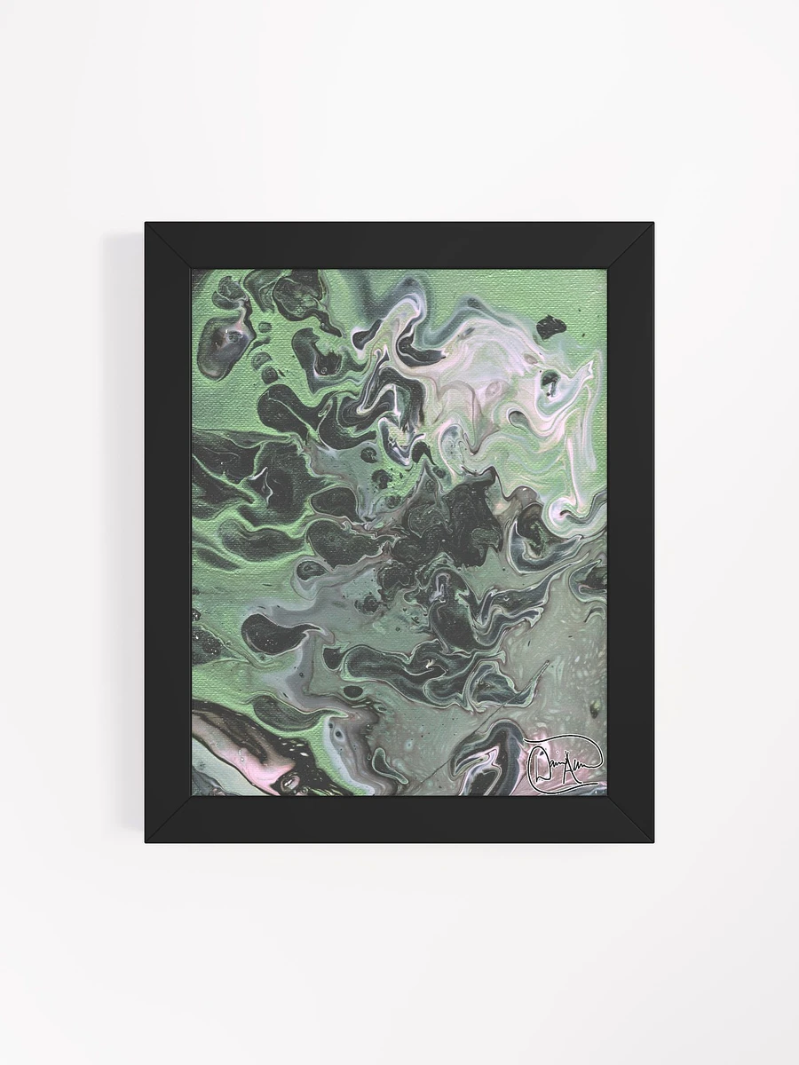 Metallic Green Fluid Acrylic Framed Poster product image (4)