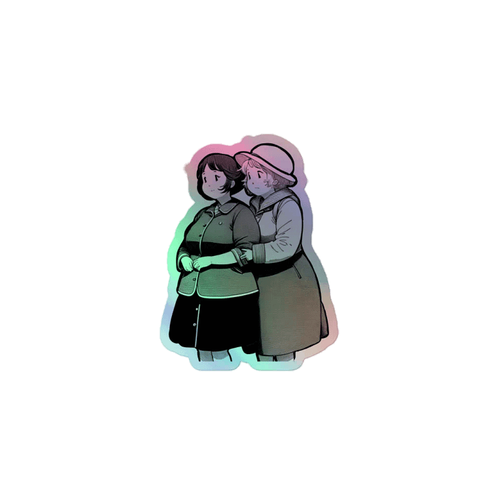 2 Cuties in Love LGBTQ+ Holo Sticker product image (1)