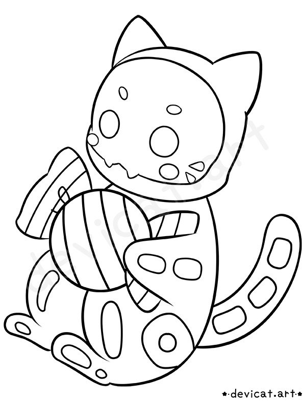 Coloring Page • Candi Skele Cat • 2024 product image (1)