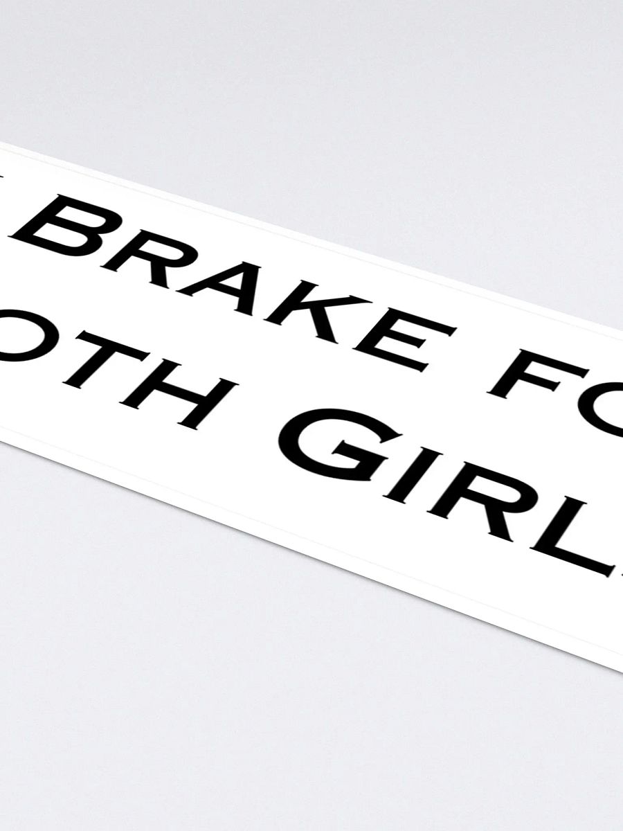I Brake For Goth Girls Bumper Sticker - White product image (2)