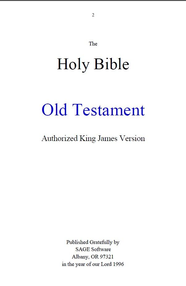 The Holy Bible - King James Version - Old Testament (PDF)