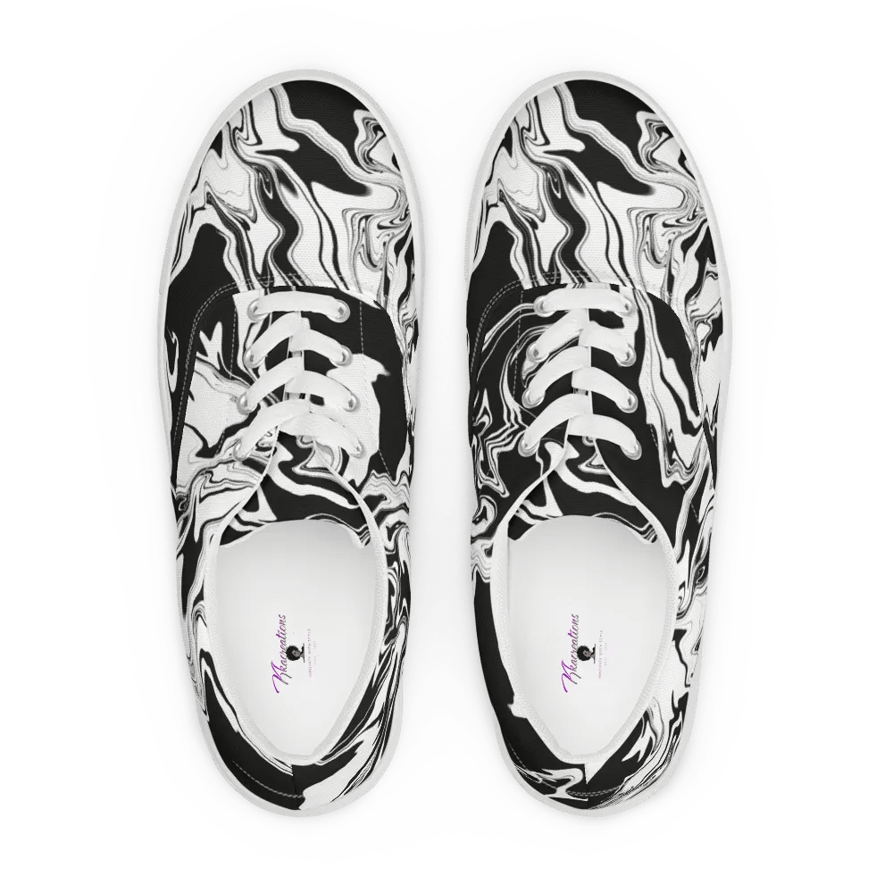 Monochrome Swirl Lace-Up Shoes product image (1)