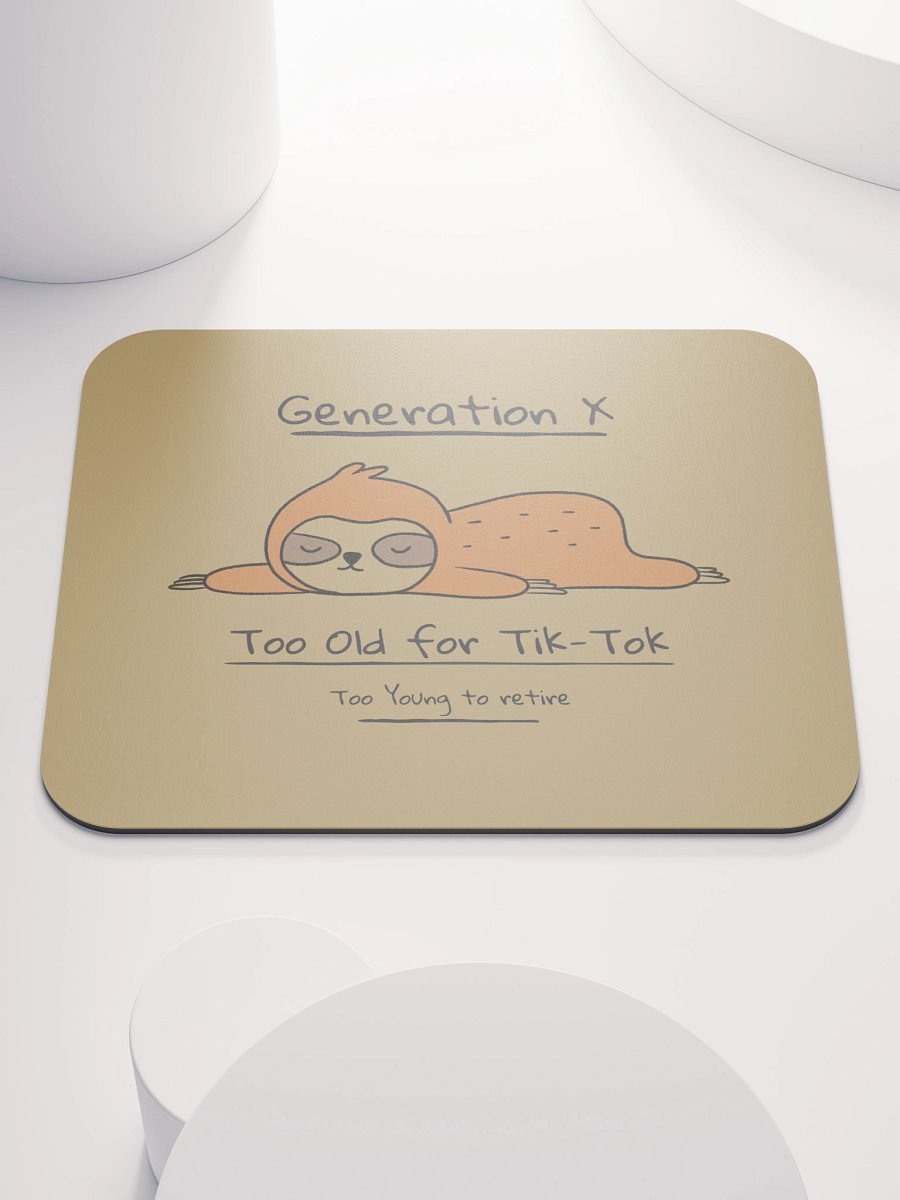 Classic Generation X Sloth Mouse Pad product image (1)