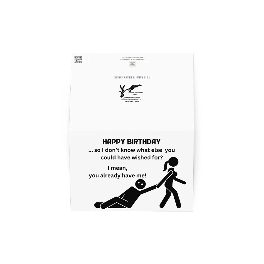 Funny Boyfriend Birthday Card Minimalist Design product image (3)