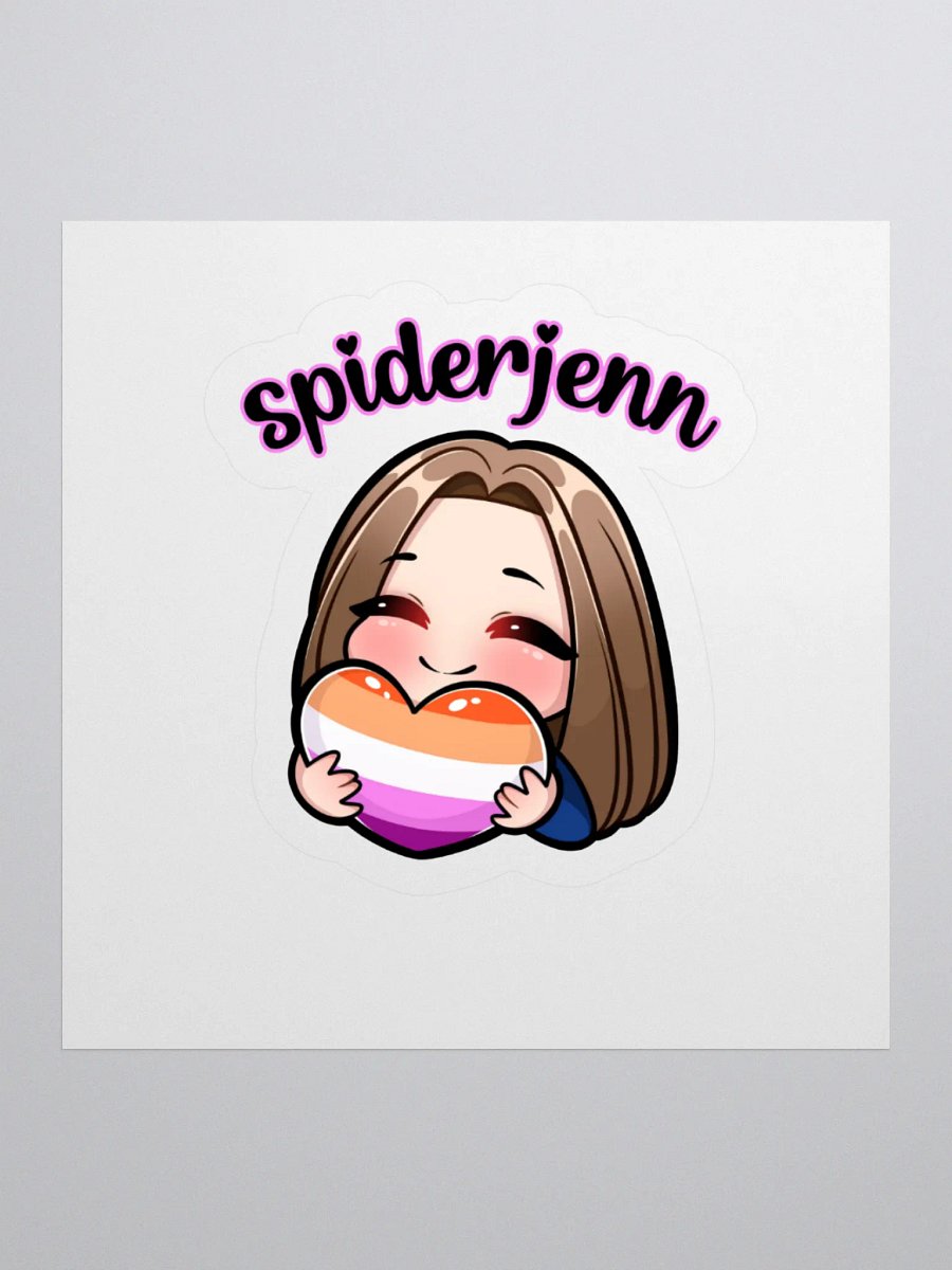 SpiderJenn Lesbian Heart Sticker product image (2)