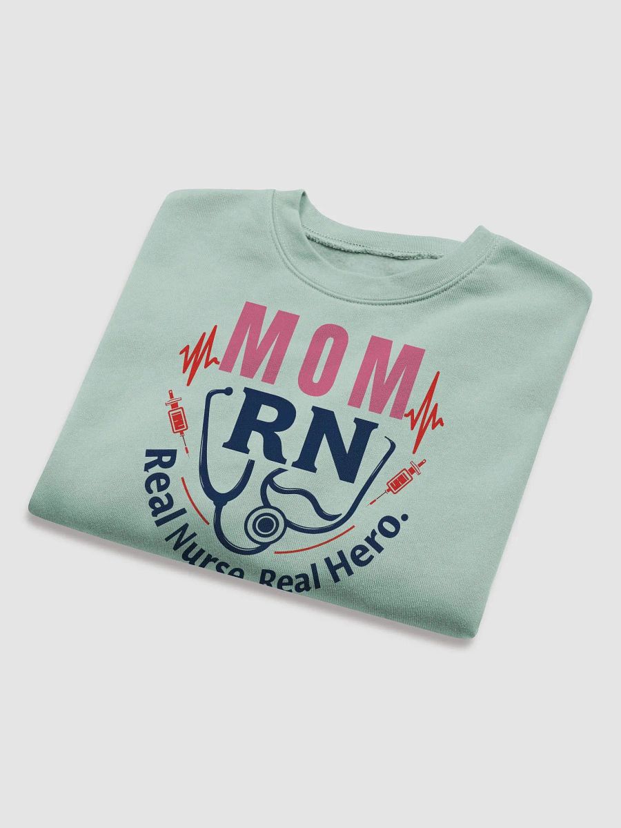Mom RN, Real Nurse, Real Hero Crop Sweatshirt product image (16)
