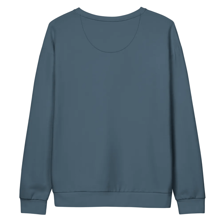 Plain Dark Greyish Blue Soft Summer Unisex Recycled Polyester Heavyweight Premium Sweatshirt by Treasure Pie product image (12)