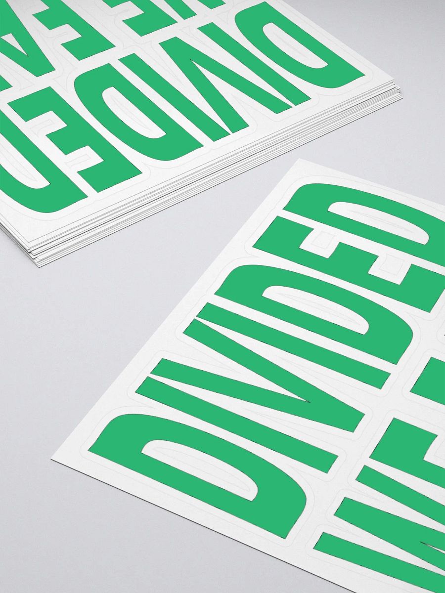 Divided We Fall - Green - Kiss Cut Stickers product image (4)