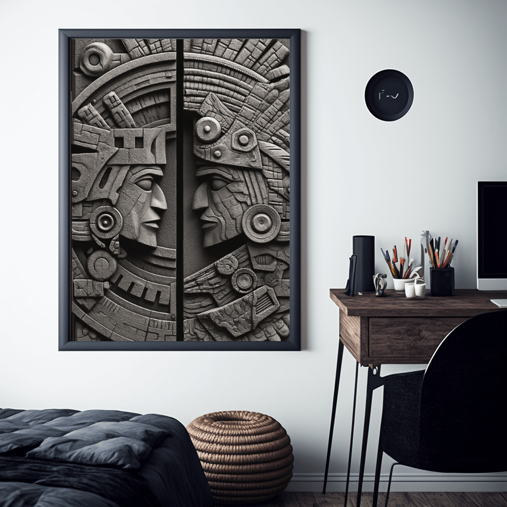 Mesoamerican Majesty Framed Matte Wall Art Canvas product image (2)