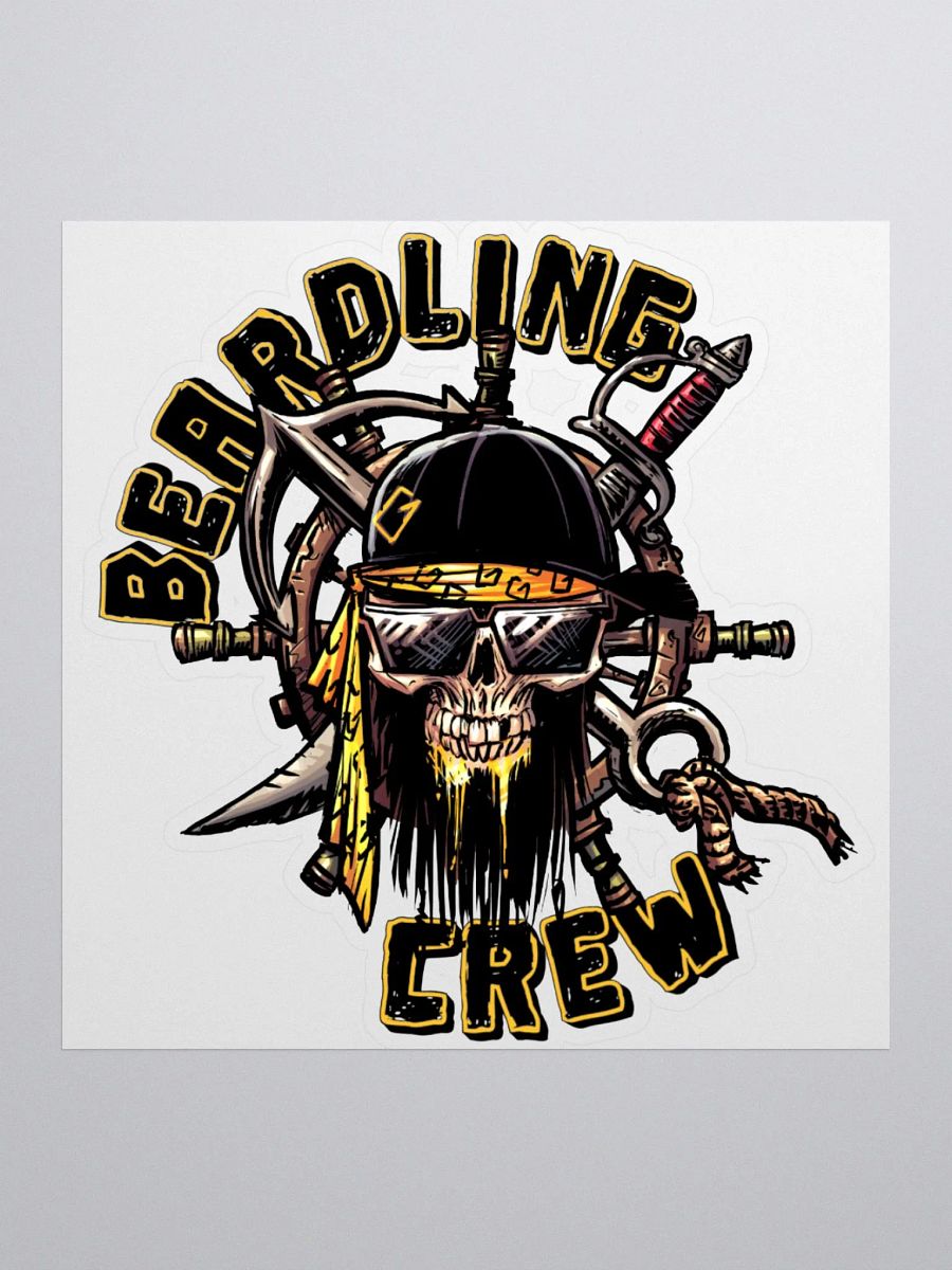 Beardling Crew Skull - Kiss Cut Stickers product image (1)