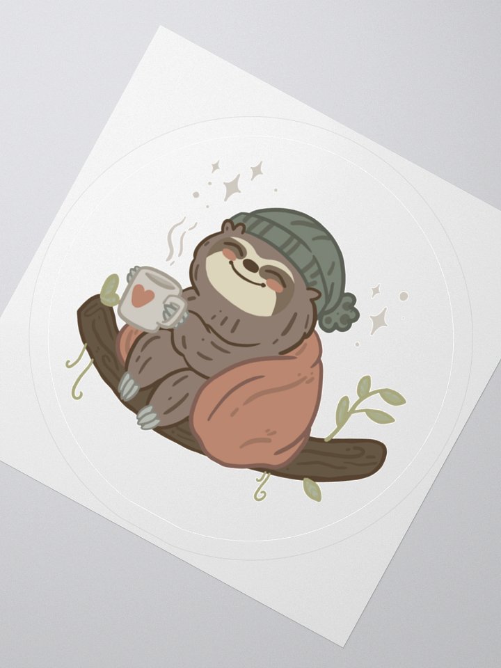 Cozy Sloth Sticker product image (4)