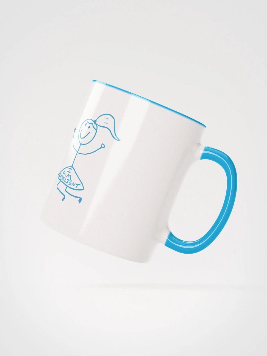 I Am Resilient Blue & White Ceramic Mug product image (2)