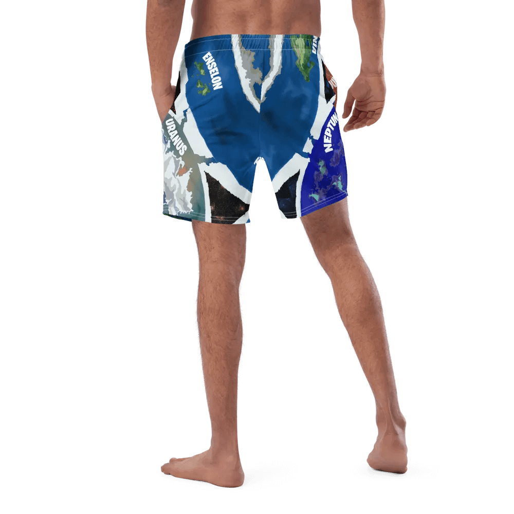 All-Over Print Swim Trunks Beyond The Ice Wall Map product image (2)