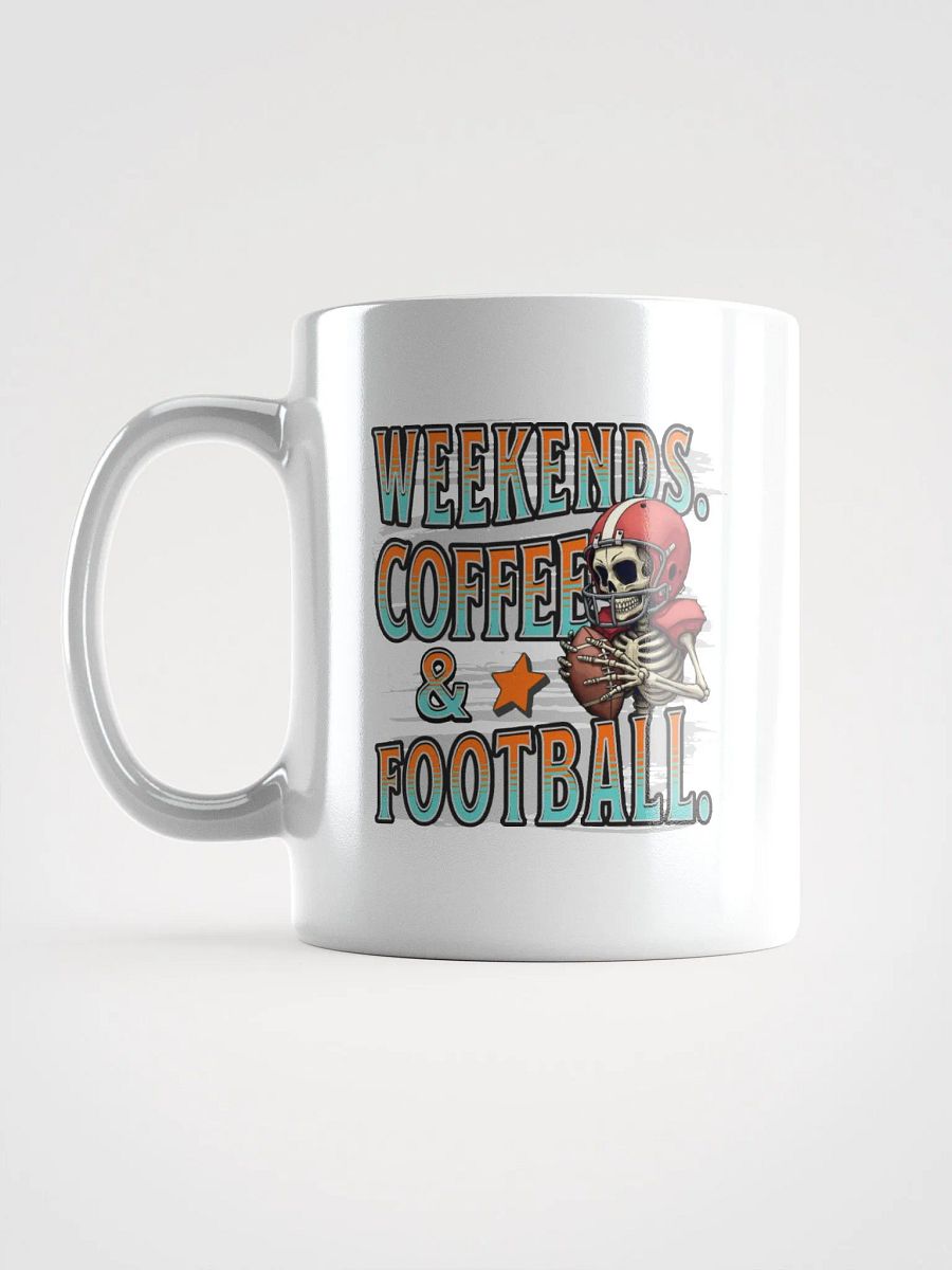 Weekends Coffee And Football Skeleton Warrior Mug product image (1)