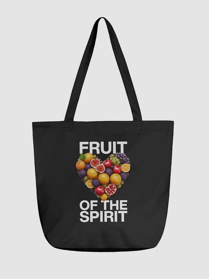 Fruit of the Spirit Eco-Friendly Organic Tote Bag (Black) product image (1)