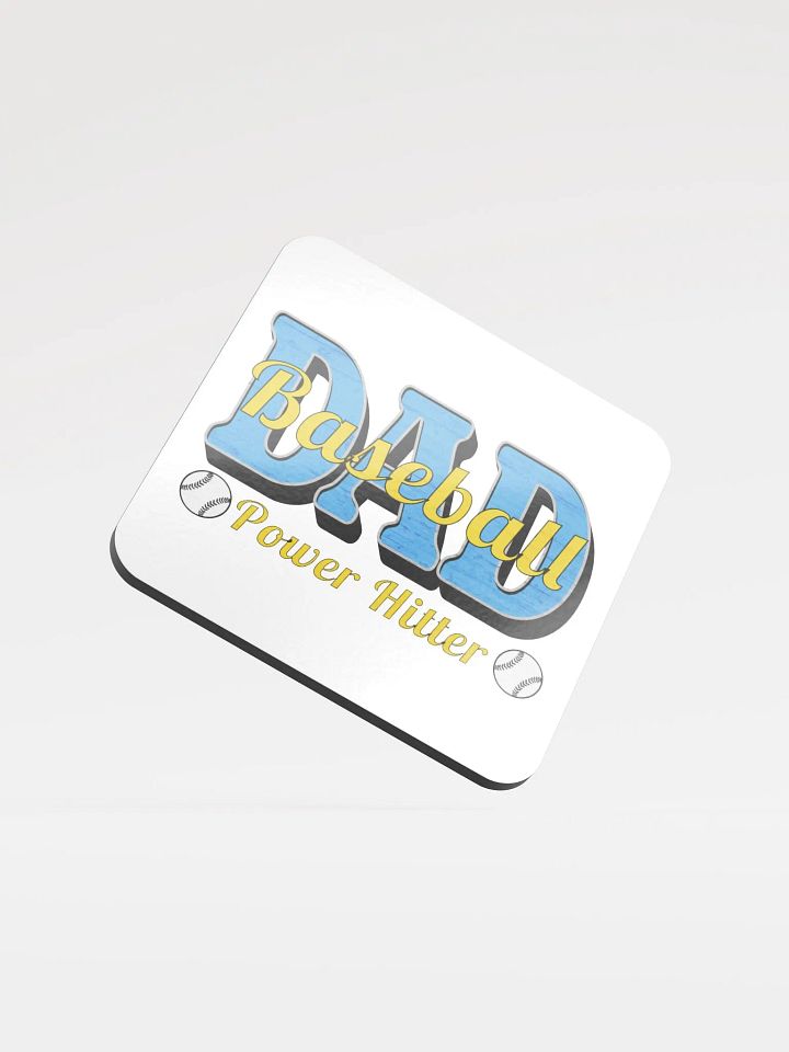 Dad Baseball Power Hitter Cork Coasters product image (1)