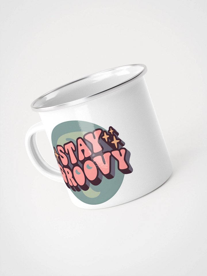 Stay Groovy Enamel Mug - Green product image (1)